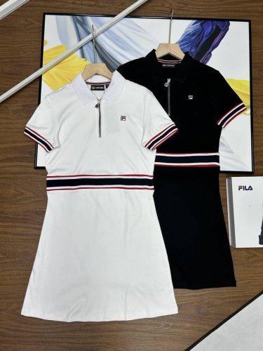 配礼盒夏季新款斐乐专柜同步更新Fila女款25新款夏季女子运动时尚针织Polo翻领修身连衣裙 礼盒采用翻盖式磁吸设计非常Nice排面拉到顶 送人自留都让你爱不释