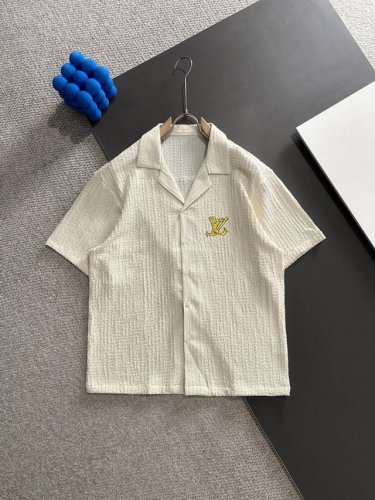 隔天出货 Louis Vuitton 路易威登 扎染短袖双排扣衬衫夏季2025新款潮牌设计感宽松衬衣M-3Xl码