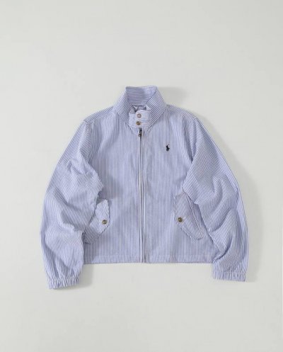 polo Ralph Lauren拉夫劳伦 立领拉链直筒长袖夹克外套 虞书欣同款 虞书欣同款上身的一个爆款，得物已断货，面料非常轻薄软软的泡泡纱衬衫面料 可当防