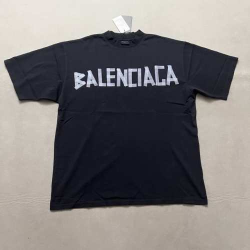 Balenciaga美纹纸胶带字母圆领短袖