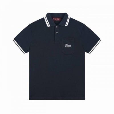 Gucci 古驰口袋刺绣新款polo衫短袖 原版面料原版订制辅料官方同款 采用纯棉珠地面料，定制同缸染面料手感非常舒服爽滑版型挺阔有型 一线品牌代工厂p出品进口