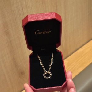 Cartier卡地亚单钻圆饼Love 项链卡地亚经典杰作 超多明星 网红 都在佩戴 传奇经典 一直流行无需多说看做工看细节看刻字 一致正品精选德国Au750标超