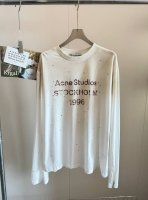 品名：Ance*Studio限定烫钻1996印花乞丐风长袖 尺码：S.M.L 颜色：白色 发财宅女同款，近期咨询率最高，低调的美腻闪耀无界限。这件真的是艺术品，