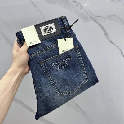 Zegna*杰尼亚高端定制、2025早春最新款牛仔裤 柜台同步发售 原版定制复刻 客供五金辅料 原单品质 进口牛仔面料重工洗水 精品皮牌 做工走线精细 上身绝佳