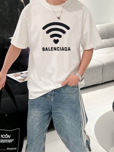 Balenciaga 巴黎世家 2025春夏新品 三标齐全 260克圆领纯棉短袖T恤 好货不用过多介绍 看细节 专柜码数 M-Xxxl 175 140建议L