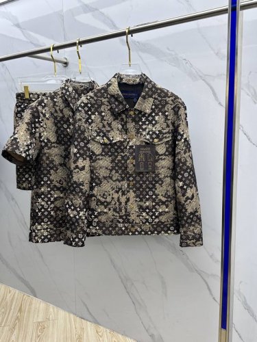 p510 单外套Louis Vuitton·路易威登 2025春夏新品男装丛林迷彩马赛克牛仔翻领夹克外套，进口Yb面料，质感挺阔，手感顺滑，采用顺滑质感构筑雅致