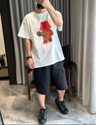 款号:F086 fendi 芬迪 25Ss 大师亲手设计潮牌新品印花圆领短袖T恤 春夏最新砖柜同步 Os落肩版型 - 260G双纱纯棉顶级面料 手感柔软 百分百