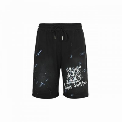 louis Vuitton 路易威登 25Ss 涂鸦字母印花短裤 面料采用380G纯棉毛圈面料 订染颜色后整蚀毛处理 对照原版做丝滑超柔处理 布面肌理股线清晰明