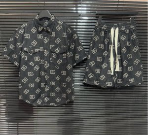 爆款套装Dg杜嘉班纳 25春夏新款 满印拼色字母Logo 高品质牛仔套装 码数：M-3Xl 套装不拆