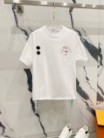 Off-White 260克圆领短袖T恤 创意扑克字母眼睛印花Logo 官方同步 高版本 高品质 时尚个性 百搭潮流 纯原品质 原版面料 吊牌 领标 水洗麦 三