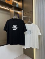 Burberry巴宝莉2025Ss新款字母硅胶立体凹凸工艺情侣休闲短袖T恤 最高版本！面料290克100％双纱全棉！字母硅胶立体凹凸工艺！ 辅料：开模原版过鉴定