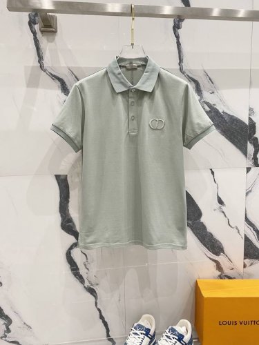 Dior 迪奥 翻领polo衫 简约Cd字母Logo刺绣条纹编织领口 官方同步 商务首选 时尚个性 百搭潮流 纯原品质 原版面料 吊牌 领标 水洗麦 三标齐全