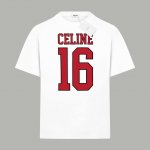 Celine 赛琳 官网同款 16标志字母Logo 印花双纱纯棉短袖 - 280G双纱纯棉顶级面料 手感柔软 百分百纯棉独家出货 定染硫化黑无尘处理面料 -面料