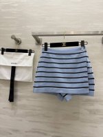 chane2春夏新品Look 甜美又温柔条纹半裙 100%：山羊绒. 高品质定制，现货首发Size：36 38 40
