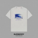 p90 [Burberry 巴宝莉] 2025Fw短袖T恤 字母Logo印花 高端26S双纱300克面料 重磅面料 定制拉架罗纹同缸同染 三标齐全 男女同款 颜