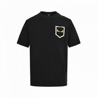 fendi 芬迪 25Ss 胶皮口袋眼睛短袖 采用260克精梳棉面料，全棉螺纹，面料洗水，手感柔软，透气舒适。胸口假口袋压胶印花工艺，男女同款夏日必备！男女同款