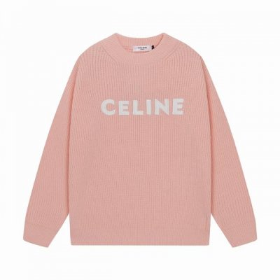 celine塞琳经典绣标字母圆领羊毛毛衣 颜色 粉色 码数 S M L Xl Xxl