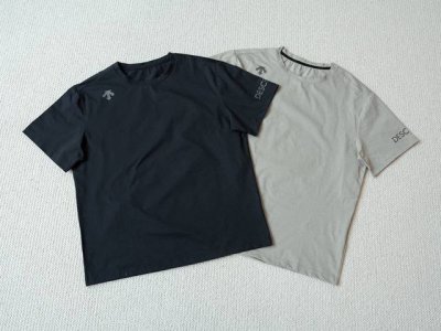 夏季速干刚需Tee Dts Descente Essential 纯色印花图案圆领短袖Tee - 颜色 黑色 浅绿 - 尺码 M L Xl Xxl 尺码表 衣长