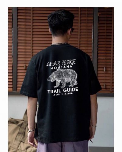 260G重磅纯棉 The North Face 北面 Tnf 丛林Bear 动物系列 熊 短袖T恤 男女同款 半袖 情侣款 面料工艺： 1.260G重磅纯棉，1
