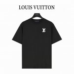 louis Vuitton 路易威登 25Ss 胸口立体苞芯Logo刺绣短袖T恤 定织定染260克进口原版面料, 搭配32支2 0棉盖丝罗纹 同色定制色织色染高