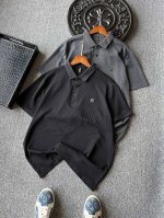 专柜顶级无痕 人气爆款 Zegna 杰尼亚专柜新品无痕锦氨短袖polo衫 恒隆在售万元级 款号 2372 杰尼亚家今年最新研发冰氧液氨锦氨棉面料 表层做了3D高