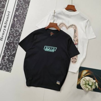 尺码S-2Xl掌柜推荐 王一博同款 Evisu福神 2025年春季新品 男士口号家花达摩大M印花短袖T恤 evisu是一个源于日本的高端潮流品牌 于1991年在