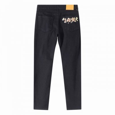 高品质L24# Dior迪奥S新款印花牛仔裤 只做精品 看面料 看做工 看细节 原厂原布原洗水！进口原版水洗弹力面料进口原版水洗弹力水洗面料，弱饱和度的中灰色在