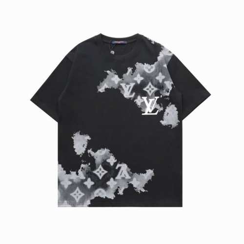 顶级复刻版本] 品名: Louis Vuitton Lv路易威登 新款沾染Logo休闲圆领短袖T恤 款号：67326 尺码：S-Xl 颜色：黑色 白色 Loui