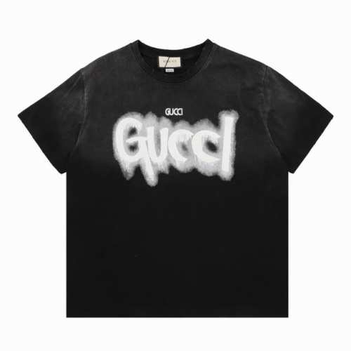 Gucci 古驰 水洗草写字母印花圆领T恤 Size：S-L