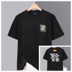louis Vuitton 路易威登，2025Ss春夏限定款Lv驴家前后Logo印花百搭圆领短袖T恤男女同款 材质:采用高版本280G双纱精梳棉 面料洗水 不缩