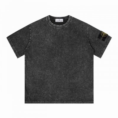 供 Stone Island石头岛经典款徽章棉质水洗短袖T恤 定制主标 辅料 水洗齐全 原版一致品牌章仔 甄选250克32支紧密纺双纱纯棉面料 质感厚实但是透气