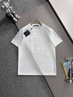 lv 驴家 2025新款 四叶草颗粒刺绣字母Logo 定制皮章 男女同款 短袖T恤 定制260克100％双纱纯棉面料 定染32支双股螺纹 领标吊牌主唛三标齐全
