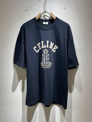 celin*瑟琳 2025春夏新款时尚休闲圆领短袖T恤，经典男女同款情侣短袖T恤衫！贸易公司渠道稀出，同步官网发售！25年早春时尚新款推荐，越来越向年轻新势力迸