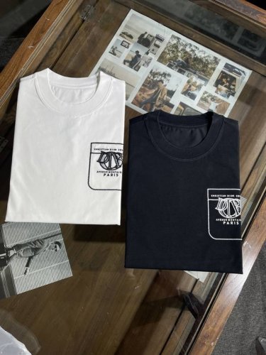 春夏新款Dior迪奥圆领休闲短T，黑色白色M-Xxxl