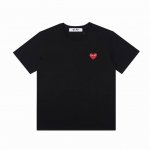 90 川久保玲Play经典红心刺绣T恤 经典6色 色彩斑斓一夏 面料采用240克纯棉双纱食毛面料 双线二本针压线 久洗不变形 双联吊牌水洗 原包装 黑色 白色