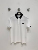 开春新品 普拉达 %新疆长绒棉 面料柔软舒适透气 夏季 限量款短袖Polo系列 -3Xl