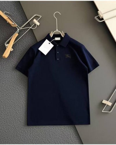 巴宝莉 2025官方春夏新款 男士翻领短袖polo衫，胸口精致Logo，高端主线系列，进口丝光珠地棉面料，面料属性皆为上乘，缔造出独一无二的面料类型。质感一流，
