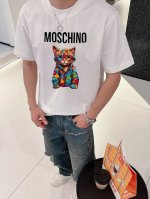 莫斯奇诺 2025年春夏新品上新 三标齐全 纯棉圆领短袖T恤 好货不用过多介绍 看细节 专柜码数：M-Xxxl 175 140建议L