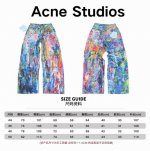 尺码上身 #Ac530 顶级Acne Studios Ss25 1981F 彩色印花图案宽松低腰牛仔裤男女同款 磨毛无弹面料，才能出得来3D的效果，难点是前前后