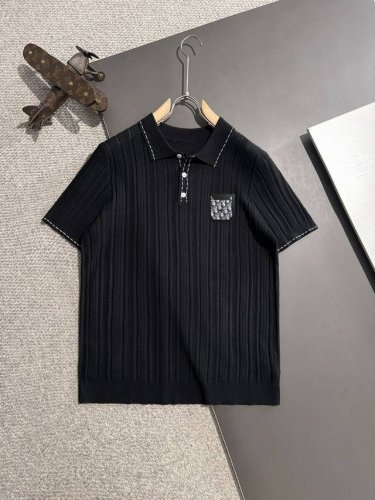 隔天出货 高品质 Dior 2025春夏新款男款翻领短袖T恤 精梳棉质纱线针织纺棉布面料制作 纯棉的高克重特殊纱 掂起来手感份量十足 上身也比普通T更加有质感