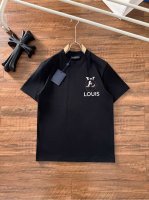 lv 2025夏装新款男女同款短袖T恤，！定制专属纯棉面料，定制原版工艺螺纹，胸前重工字母Logo工艺设计！简约大方，从容百搭，档次极高，完美融入时尚还有风情感