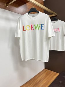 罗意威 25春夏新品Medusa&品牌字母徽标印花标识短袖T恤，Db定制80支双股丝光棉面料；黑色 白色 M-3Xl