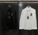 Billionaire 亿万富翁 25春夏新款 拼色字母刺绣勋章拼接 高品质长袖衬衫 码数：M-3Xl