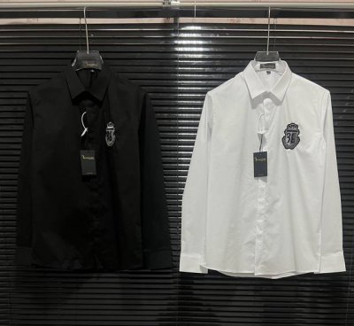 Billionaire 亿万富翁 25春夏新款 拼色字母刺绣勋章拼接 高品质长袖衬衫 码数：M-3Xl