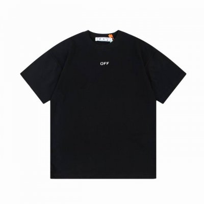 隔天到 Off-White 喷墨 箭头→字母大Logo印花 原版面料 官方同款 短袖T恤 定制260克同缸染面料 手感非常舒服 春夏最新版本 颜色: 黑色 尺码