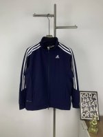 款号G732 90清完下架 有需要可以报120的 新款Adidas阿迪达斯立领三条杠牛仔夹克外套网红大爆款 男女同款 顶级版本 欢迎对比 Ins小红书超火爆款系