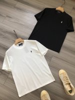 Ra＊ph Lauren丨拉夫家 经典款小标马球logo刺绣男女款圆领短袖T恤 颜色：白色 黑色. 材质：棉纶锦纶混纺面料. 工艺：刺绣. 尺码：M-4Xl .
