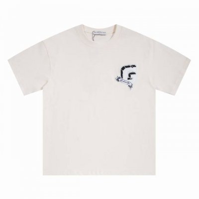 上新 高版本 Givenchy 纪梵希G字母凹凸牙刷绣刺绣短袖T恤 G双纱纯棉平纹定制面料 ，经典Logo牙刷刺绣工艺浮雕设计，面料有质感细腻，领口包边设计，细