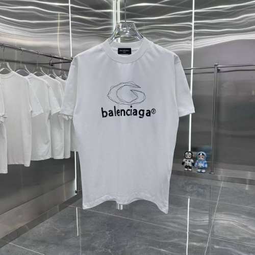 Bal 巴黎世家 2025春夏新款260克短袖T恤 个性印花 男女同款宽松版 S M L Xl Xxl 五个码 颜色：黑色 白色 浅绿色