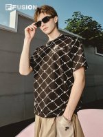 Fila Fusion斐乐情侣老花T恤2025新款夏季运动男女纯棉宽松短袖T 新款男女同款短袖！！ 又一期强货带给姐妹们了！性价比依旧无敌！！材质手感柔软，上身